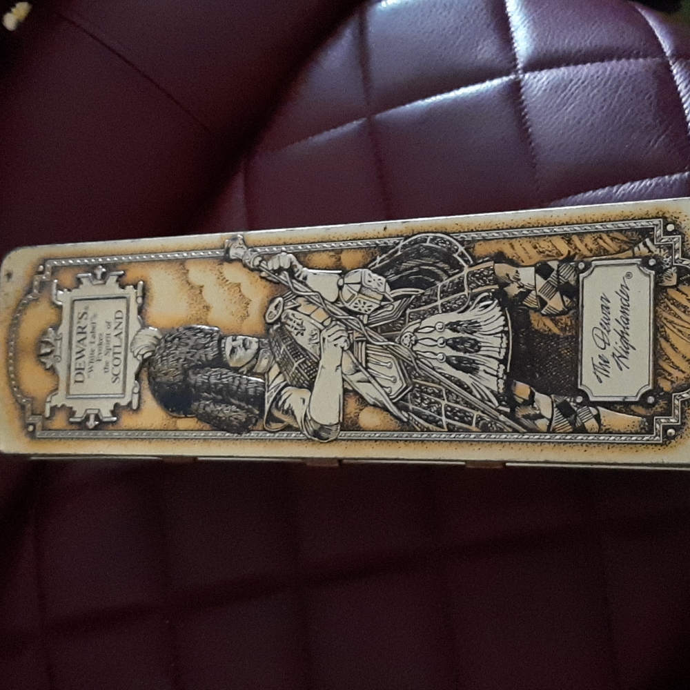 DEWARS metal antique tin